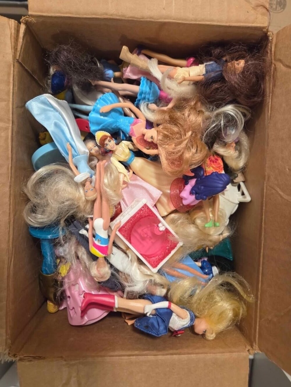 mostly barbie lot of figurines